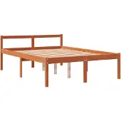 vidaXL Seniorenbed, donkerbruin, 120x200 cm, massief grenenhout