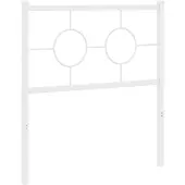vidaXL Vervangend hoofdbord 80 cm metaal wit