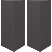 vidaXL Plantenbakken 2 st driehoek 40x34,5x75 cm staal zwart