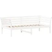 vidaXL Slaapbank zonder matras 90x200 cm massief grenenhout wit