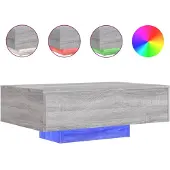 vidaXL Salontafel met LED-verlichting 85x55x31 cm grijs sonoma eiken
