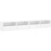 vidaXL Tv-wandmeubels 2 st 100x30x30 cm bewerkt hout wit