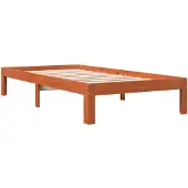 vidaXL Bedframe zonder matras massief grenenhout wasbruin 100x200 cm