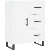 vidaXL Dressoir 69,5x34x90 cm bewerkt hout wit