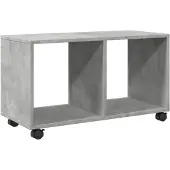 vidaXL Rolkast 72x33x42,5 cm bewerkt hout betongrijs