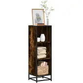 vidaXL Boekenkast 33,5x33x107,5 cm bewerkt hout gerookt eikenkleurig