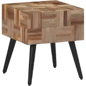 vidaXL Bijzettafel 40x40x45 cm massief gerecycled teakhout