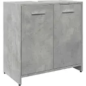 vidaXL Wastafelkast 60x33x60 cm bewerkt hout betongrijs