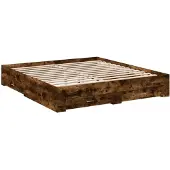 vidaXL Bedframe met lades bewerkt hout gerookt eikenkleurig 200x200 cm