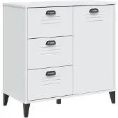 vidaXL Dressoir VIKEN 80x40x80 cm bewerkt hout wit