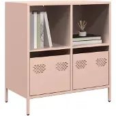 vidaXL Dressoir 68x39x73,5 cm koudgewalst staal roze