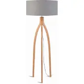 Good&Mojo Bamboe LED Staande Lamp Annapurna | 1X E27 Max 60W | Light Grey