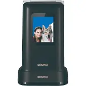 Brondi AMICO PREZIOSO (1.77", 32 MB, 1.30 Mpx, 2G), Sleutel mobiele telefoon, Zilver, Zwart