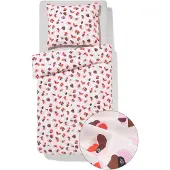 HEMA Dekbedovertrek 140x200/220cm Zacht Katoen Bloemen (roze)