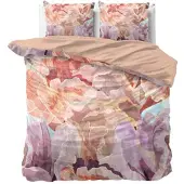 Sleeptime lits-jumeaux dekbedovertrek 240x220 cm met print - roze