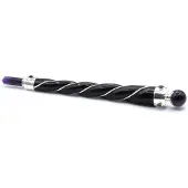 AW Gifts Twisted Healing Wand - Silver Amethyst Sphere