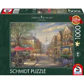 Schmidt - Legpuzzel - Café in München - Thomas Kinkade Studios - 1000 stukjes - Volwassenen - vanaf 12 jaar