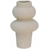 HS Potterie Vaas deco kemi d20h33cm beige