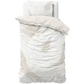 Sleeptime 1-persoons dekbedovertrek met print 140x220 cm - zand