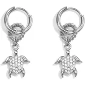 Yehwang Turtle oorbellen zilver
