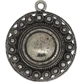 Zeeuws Meisje - Luxe bolle zeeuwse knop hanger omringd met kleine zeeuwse knoopjes