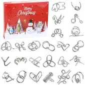 Sonstiges Adventskalender 2026 voor kinderen, 24 metalen puzzels, kerstkalender, cadeau, speelgoed