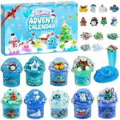 Sonstiges Slijm adventskalender 2026 voor kinderen, 24 dagen aftellen, kerstcadeau, blauw