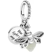 Sonstiges Bedelcharms met kersenbloesems, oplichtende vuurvliegjes, voor dames