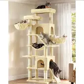 Feandrea Kraboom, groot, XXL kattenboom met krabplanken en sisal, klimboom