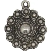 Zeeuws Meisje - Bloemvormig zeeuwse knop hanger met bol midden
