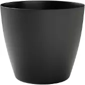 Tera Plantenpot Bayon rond Ash antraciet 35 cm - Kunststof