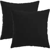 vidaXL Kussensloop 2 st HEERLEN Zwart 35 x 35 cm Stof
