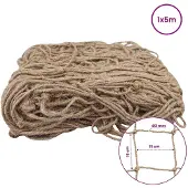 vidaXL Jute plant ondersteuningsnet Naturel 1 x 5 m 100% Tossa Jute