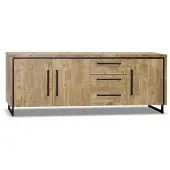 De Bommel Meubelen Dressoir Sheridan - 225 cm - Lamulux Mango - 3 deuren, 3 laden
