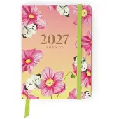 Paperclip Pocket Agenda White Flowers A6 –