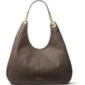Michael Kors Dames Grote Ellie schoudertas met logo, bruin (OSFA), Casual, Doek 30F6GEJE7B
