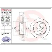 Brembo Remschijf 09E09811 achter, geventileerd, 1 Stuk