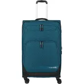 Travelite Kick Off 4 wielen Trolley L 78 cm met uitbreidingsplooi petrol