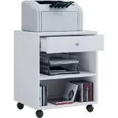 VCM Salda kommode , archiefkast op wielen, 2 planken en 1 ladewit.