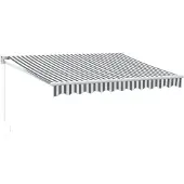 vidaXL Luifel uittrekbaar 3x2,5 m stof en aluminium antraciet en wit
