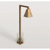 MORETTI Luce Sokkellamp buiten Silva Frame, brons / oud-messing, Messing, Landelijk, Sokkellamp