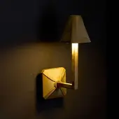 MORETTI Wandlamp buiten Silva Frame, brons / oud-messing, Messing, Landelijk, Wandlamp buiten