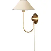 Globen Lighting Wandlampe , IRIS, Beige, Woonkamer, Stof, Scandinavisch