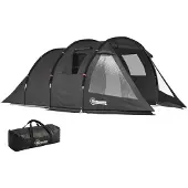 Outsunny -Campingzelt-Taft, Fiberglass-475L x 264B x 172H cm-Schwarz