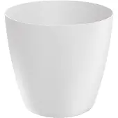 Prosperplast Matwitte plastic bloempot 15,8 x 14,5 cm, gladde deksel.