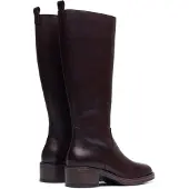 Hush puppies Antonia Lange Leren Dames Chocolade Hakkniehoge Laarzen