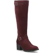 Hush puppies Heidi Leren Dames Bordeaux Hoge Enkelboots met Hak