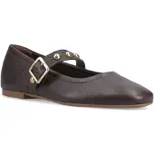 Hush puppies Charlene Stud Ballerina Lederen Dames Chocolade Ballerina's