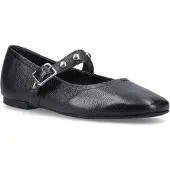 Hush puppies Charlene Stud Ballerina Leren Dames Zwarte Ballerina's
