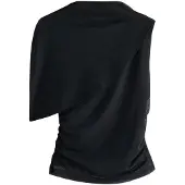 Next - Dames - Asymmetrische capetop met korte mouwen - Zwart